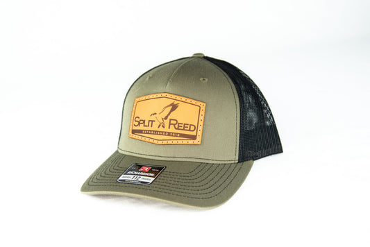 Classic Leather Patch Hat (Green/Black)